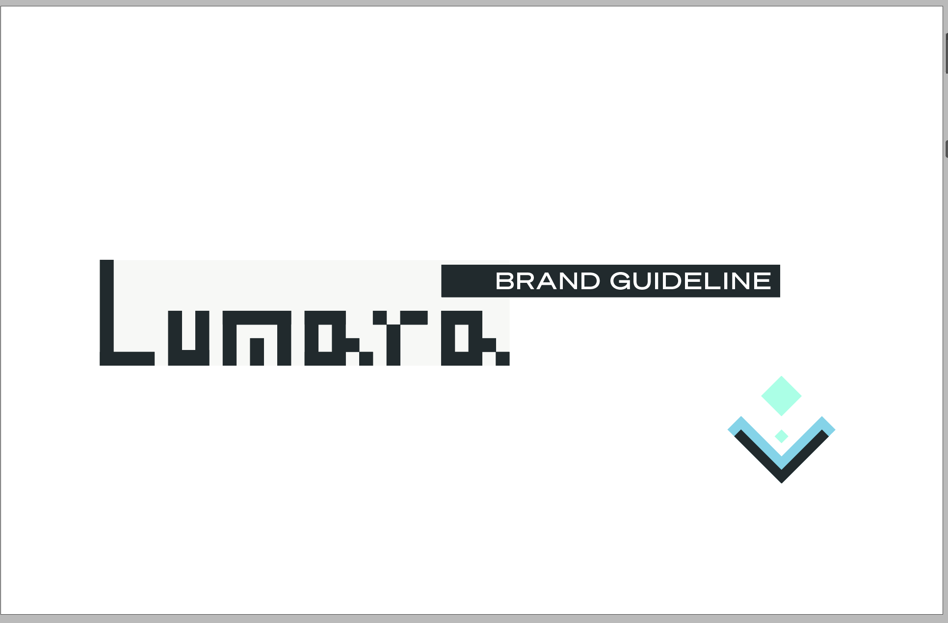 Lumara Brand Guideline title page as exported