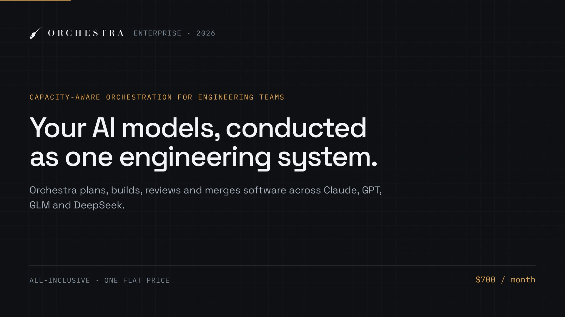 Slide 1 of 15: Your AI models, conducted as one engineering system.